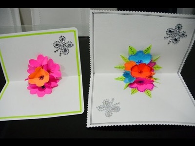 Paper Flower & Butterfly Pop-up card DIY, Art & Craft, Life Hack