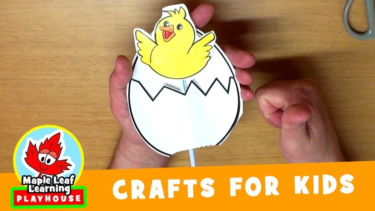 Pop-Up Chick Craft for Kids | Maple Leaf Learning Playhouse