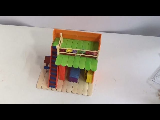 Popsicle Stick Miniature House - DIY Miniature Dollhouse Kit