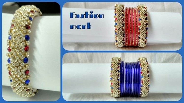 Rich Look Diamond Bangle made out of Silk Thread | DIY Designer Bangle Making Tutorial