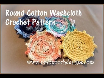 Round Cotton Washcloth Crochet Pattern