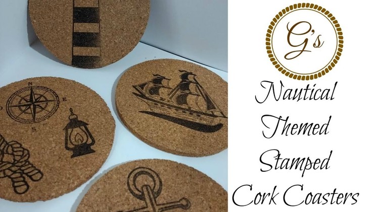 Stamped Nautical Cork Coaster Tutorial.DIY
