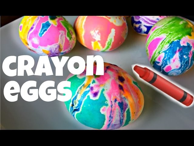 Tie Dye CRAYON Eggs - Easter craft