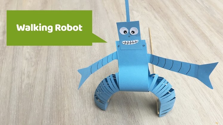 Walking robot fun craft for kids to do at home