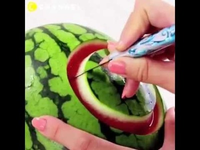 Watermelon craft  beautiful design on watermelon