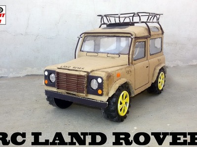 Wow! RC Land Rover Car DIY - Amazing Cardboard RC Land Rover Defender 90 Car || Electric toy Car