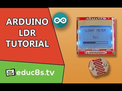 Arduino Project: Light Meter using a photoresistor ( LDR ) and a Nokia 5110 lcd on Arduino  Tutorial