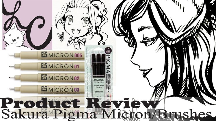 Art Supply.Product Review, Sakura Pigma Micron Set & Professional Brush Pen Set (OCs 2 Speed Paints)