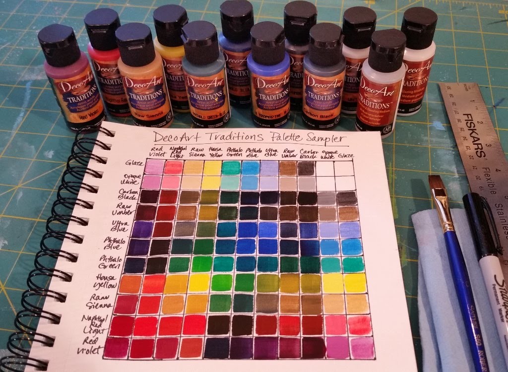 S Acrylic Craft Paint Color Chart