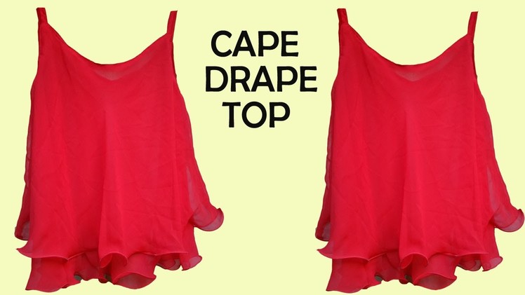 Designer cape drape top for girls.women DIY