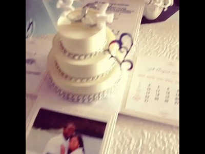 Exploding Box Wedding Invitations w. 3-Tier Cake