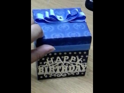 Explosion box happy birthday cardmaking
