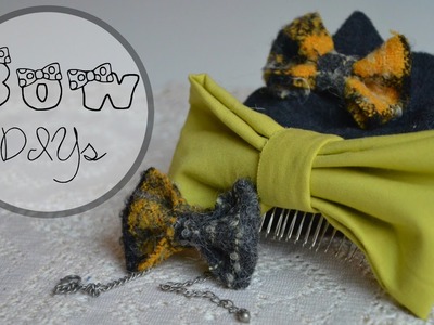 Fabric Bow DIYs (hair bow, bow bracelet, high socks, decoration, key chain etc) || Adela