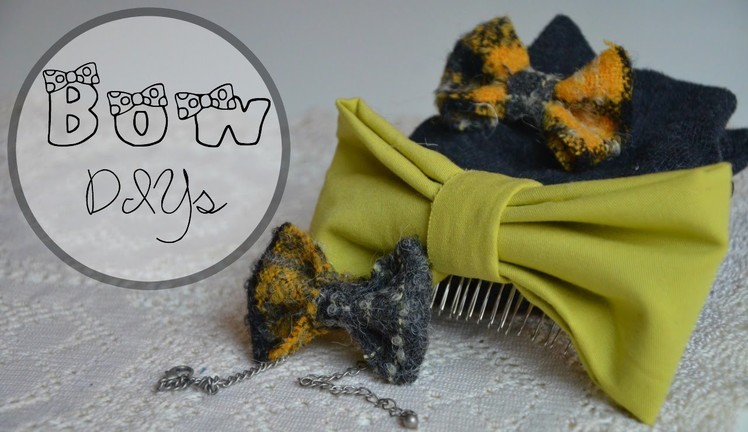Fabric Bow DIYs (hair bow, bow bracelet, high socks, decoration, key chain etc) || Adela