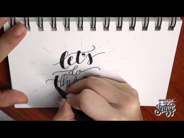 Hand lettering Tutorial 1 - Let's Do This