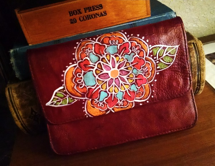 Hand paint your thrift store purse