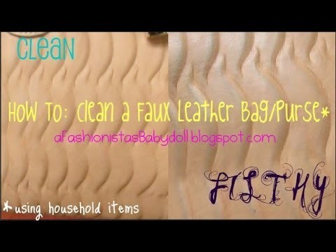 How To | Cleaning Jean Stains off a Faux Leather Purse.Bag ♡