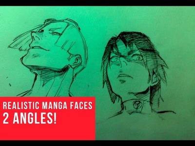 How To Draw Manga Face: 2 Different Angles [Ant's Eye View]