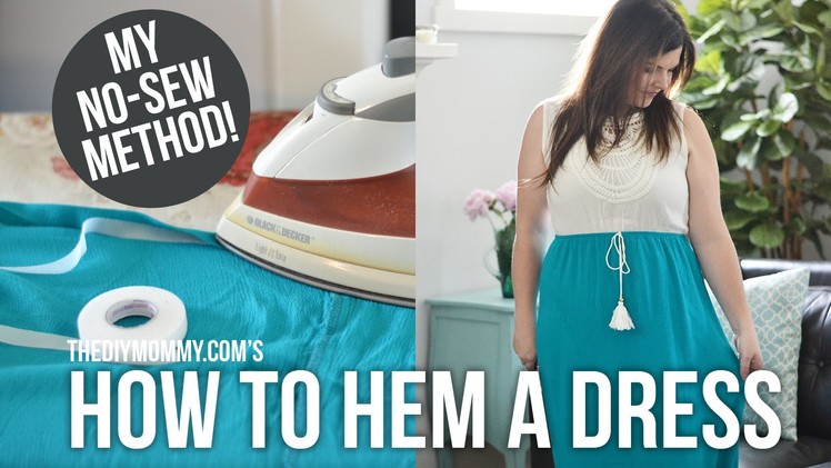 How to Hem a Dress or Skirt. NO sewing required!