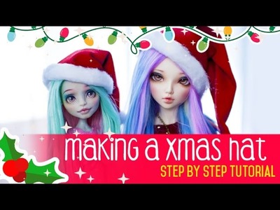 How to make CUTE & EASY XMAS HATS for your dolls?