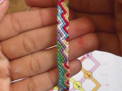 How to make the friendship bracelet sideway's zigzag