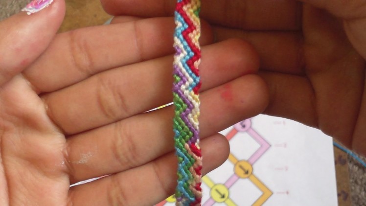 How to make the friendship bracelet sideway's zigzag