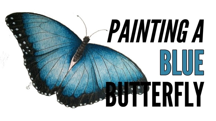 How To Paint A Butterfly With Inktense In Blue
