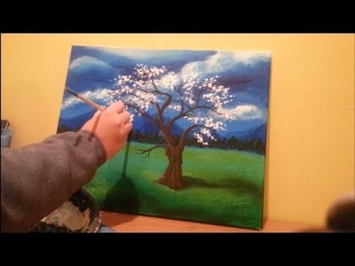 How to paint a tree in a field - STEP by STEP