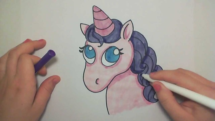 Learn How to Draw A Cute Pink Unicorn -- iCanHazDraw!