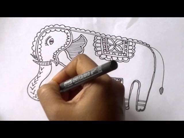 Lesson 9 : (हिन्दी) Draw an Elephant in Madhubani Art - Part 2