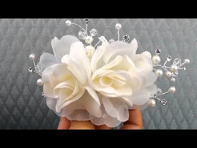 Light Ivory Flower Hair Comb from Hair Comes the Bride