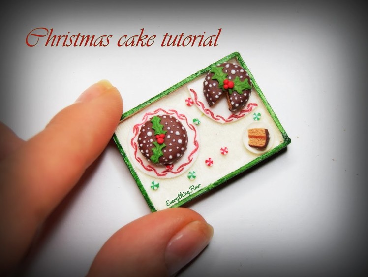 Miniature Christmas Cake Tutorial-Polymer Clay