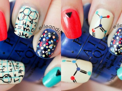 Nerdy Science Nails (Choose Freehand or Stamping)