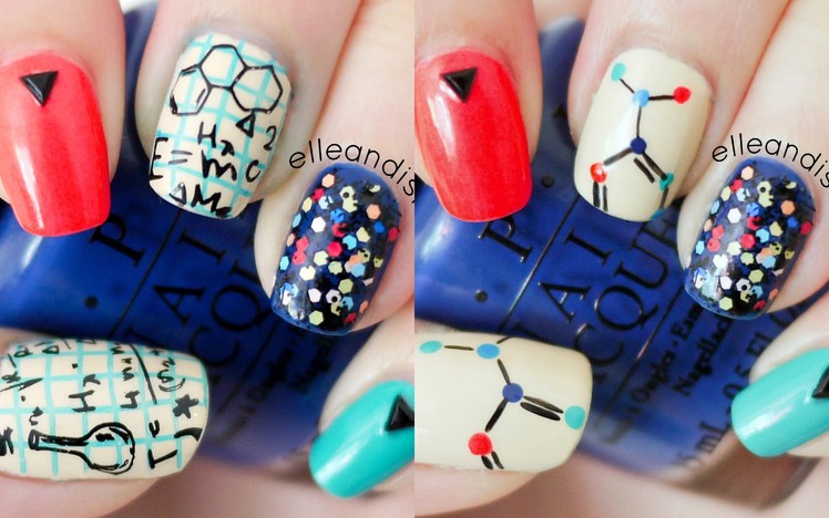 Nerdy Science Nails (Choose Freehand or Stamping)