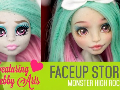 Repainting Monster High Rochelle - Faceup Stories 36 collab with Debby Arts