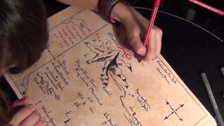 The Hobbit : Making Thorin's Map and Bilbo's Portrait