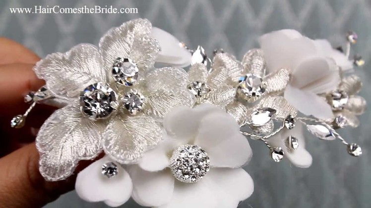 Vintage Beaded Flower Hair Clip  from Hair Comes the Bride
