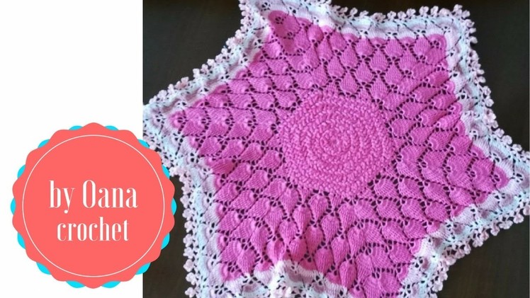 Crochet round table cloth by Oana