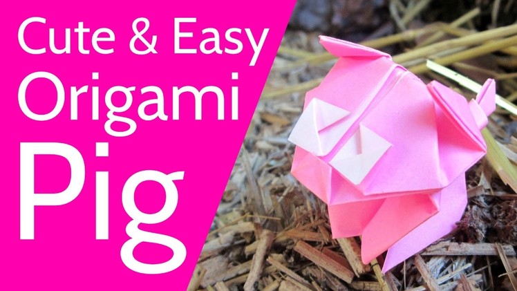 Cute and Easy Origami Pig Tutorial ???? Learn how to make a cute origami piglet!