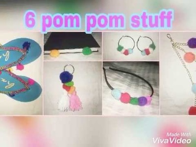 DIY cute pom-pom stuff | how to make Pom Pom accessories