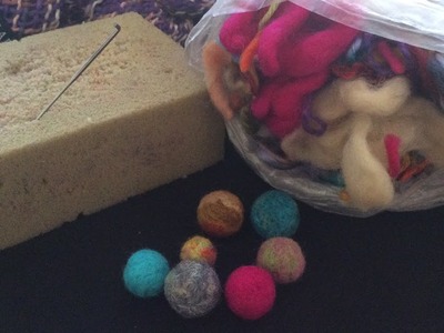 DIY How to make felt beads balls easy and recycled PART II. Hacer pelotitas de fieltro facil