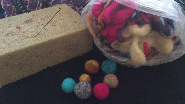 DIY How to make felt beads balls easy and recycled PART II. Hacer pelotitas de fieltro facil