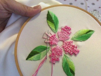 Hand Embroidery easy stitch how to make kadai kamal stitch