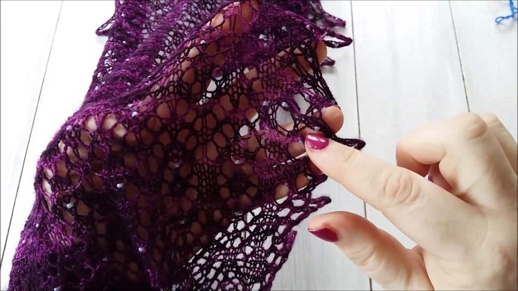 How to add beads to lace knitting