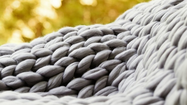 How to cast off your chunky knit blanket. BeCozi