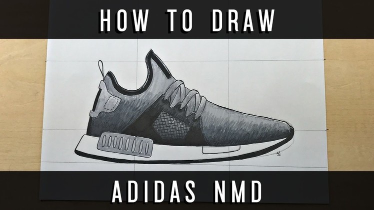 How To Draw: Adidas NMD XR1 w. Downloadable Stencil