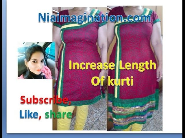 How to increase length of kurti Sew & no sew methods | in English