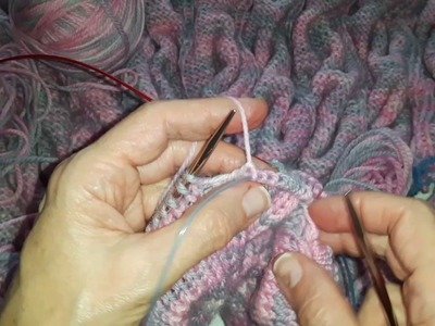 HOW TO KNIT CABLES, 24 stitches wide, using a circular needle!