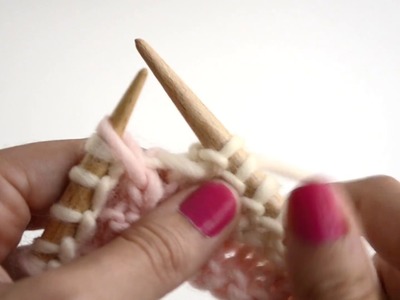 How to knit two color Brick Wall stitch | WE ARE KNITTERS