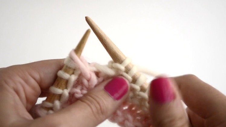 How to knit two color Brick Wall stitch | WE ARE KNITTERS